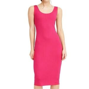 BAR III Sleeveless Bodycon Scoop Neck Midi Dress in Berry Pink - Women’s Size XL